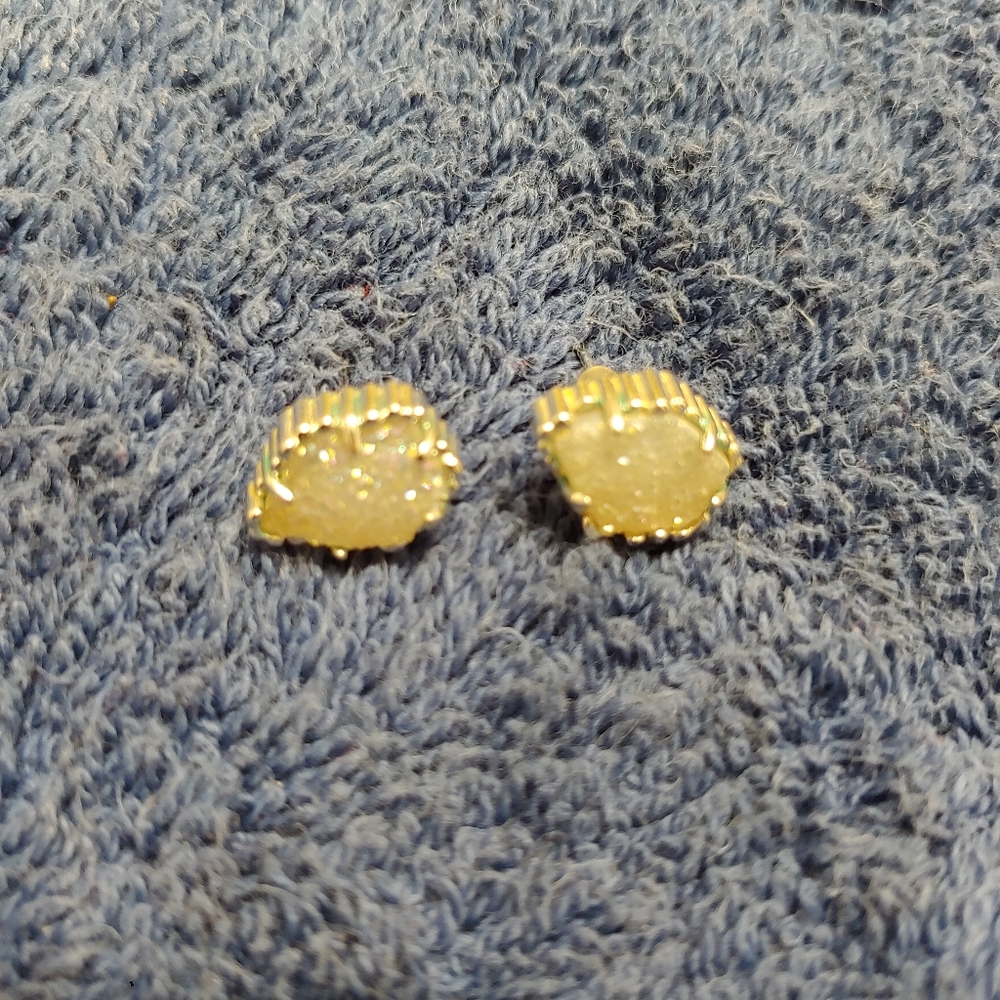 Kendra Scott druzy White stud earrings